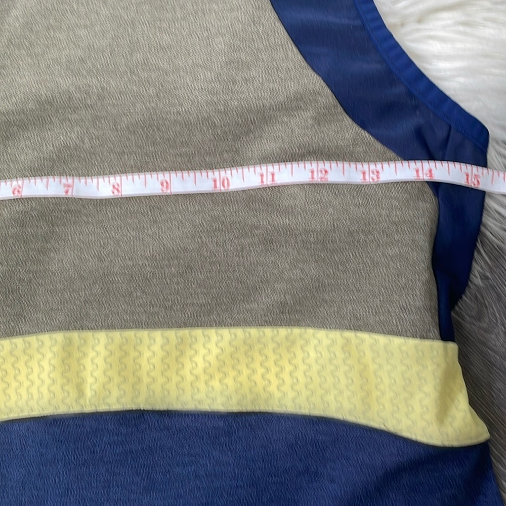 Fushionwear by ARYS blue yellow colourblovk  Sleeveless Tank - Picture 13 of 14